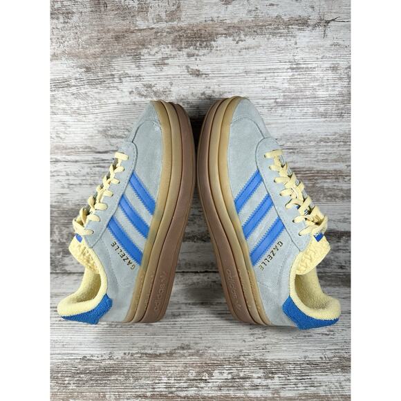 Women's Adidas Gazelle Bold Almost Blue/Gum Suede Sneakers Sz 7 EUC! Athletic - Picture 6 of 10